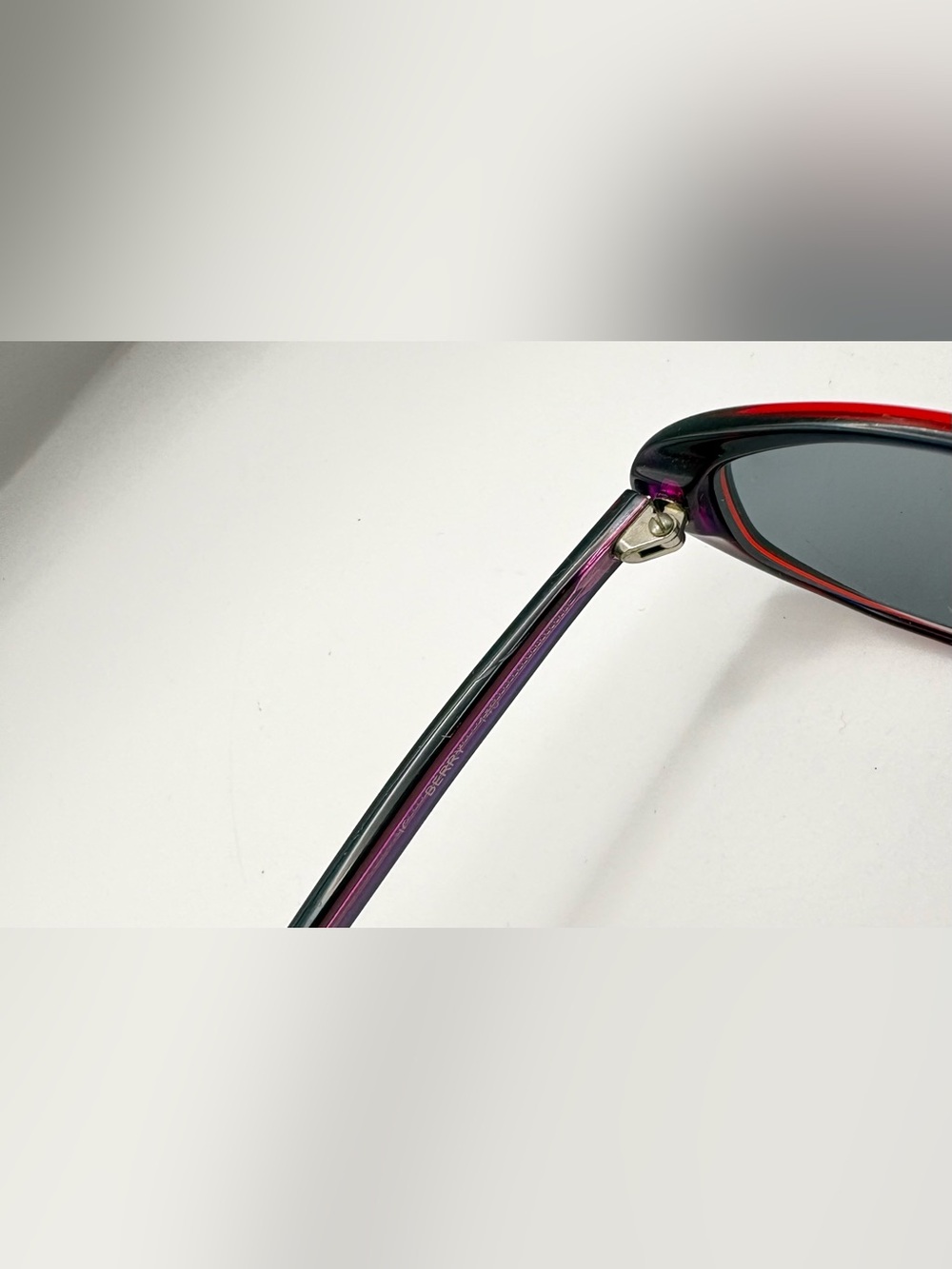 Cosmopolitan Purple Burgundy Oval Sunglasses Frames Only - Picture 8 of 8